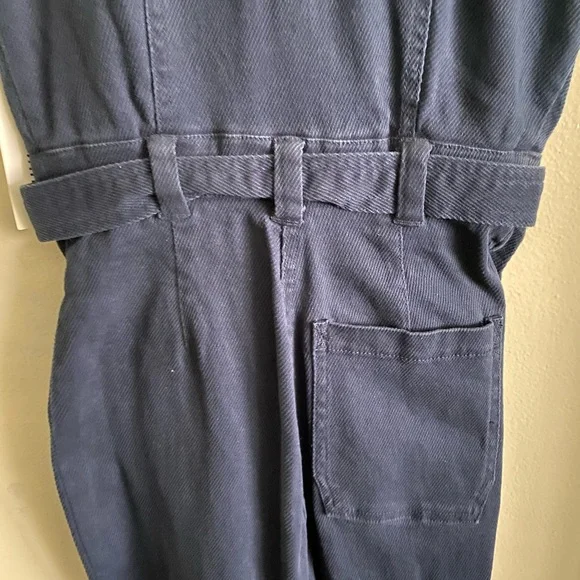 Urban Outfitters Corduroy Utility Jumpsuit with Drawstring Waist in Navy - Picture 5 of 6